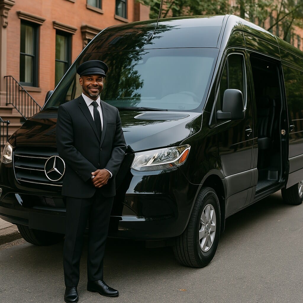 Limo Sprinter Van for VIP travel, Professional Chauffeur Service